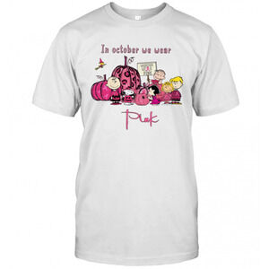 Peanuts Character In October We Wear  T-Shirt